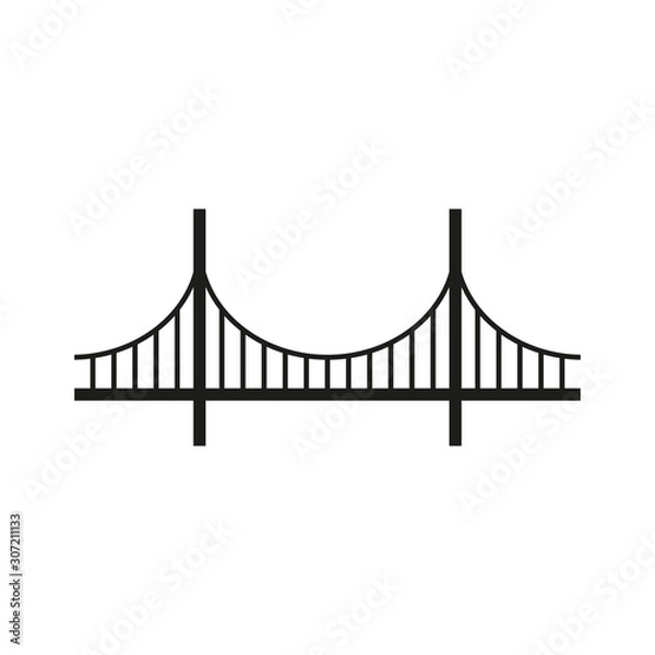 Fototapeta Bridge icon. Simple vector illustration