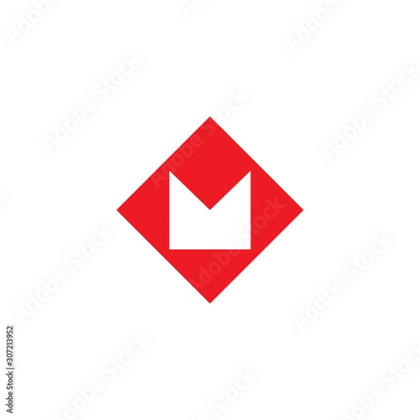 Obraz color crown m logo design