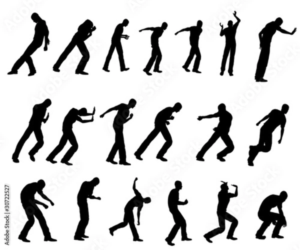 Obraz Silhouette Uomo che Maneggia