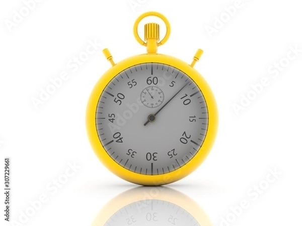 Fototapeta Gold timer on white background