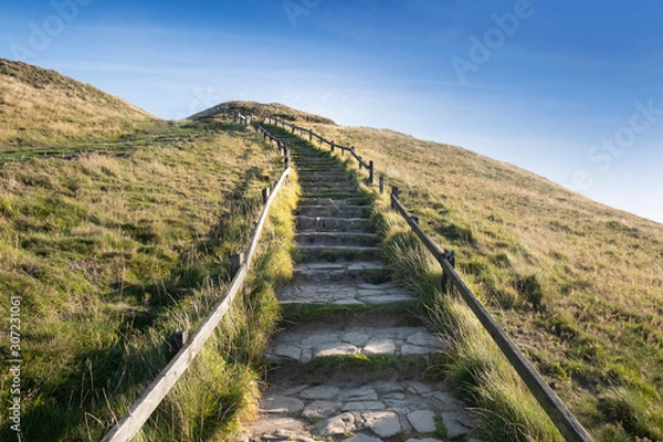 Obraz Stone steps leading up hill, journey concept of one step at a time