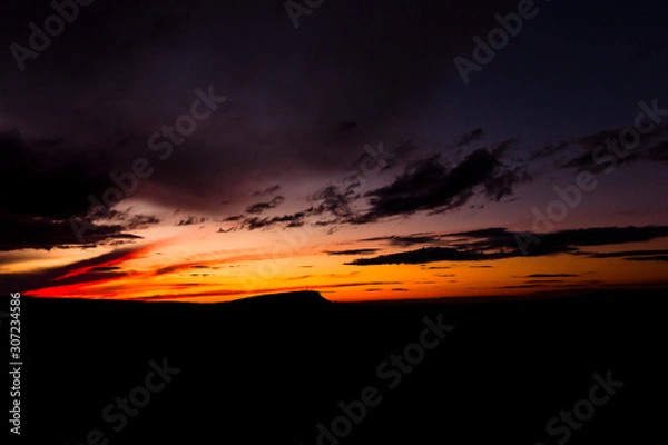 Obraz Sunset over Basel wide