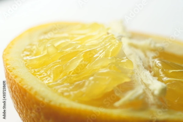 Obraz juicy orange macro. orange closeup on white background