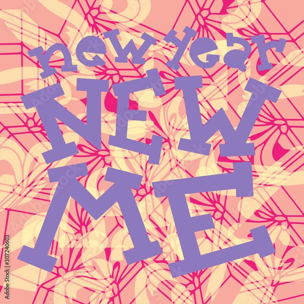 Obraz New Year New Me Lettering