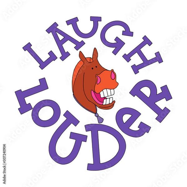 Obraz Laugh Louder Lettering