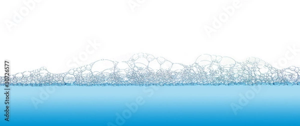 Obraz Soap bubbles filled with white background
