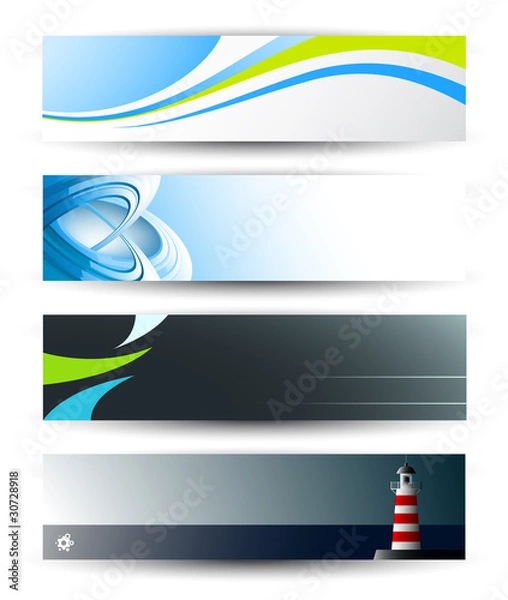 Obraz Vector abstract banners for web header