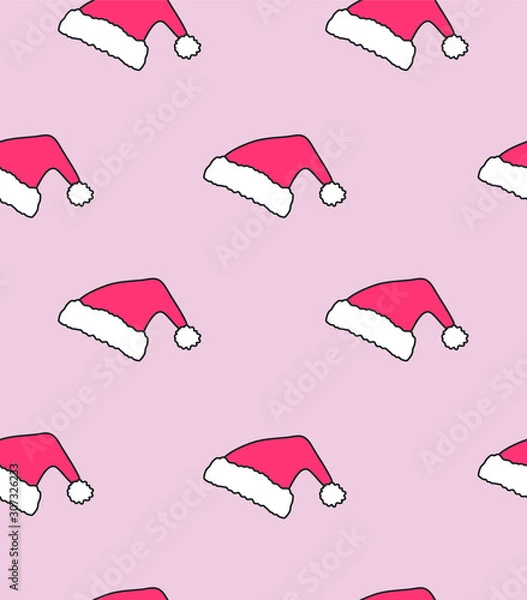 Obraz Christmas background, vector seamless  texture, new year wallpaper