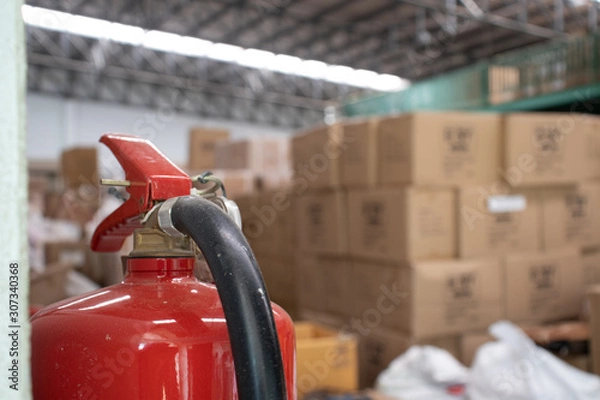 Obraz Fire extinguisher in the warehouse