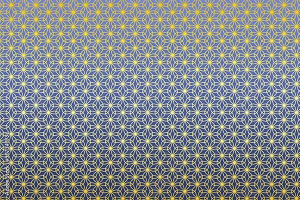 Fototapeta 和柄 輪違い麻の葉 花 夜明け前