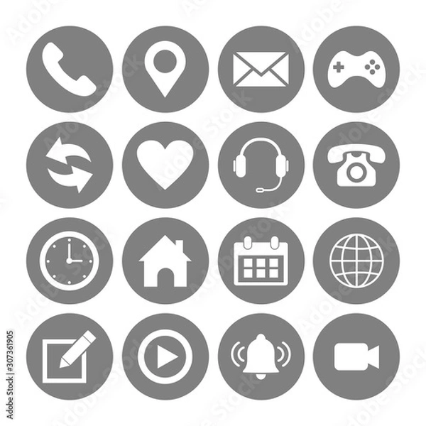 Obraz website icon set vector design symbol