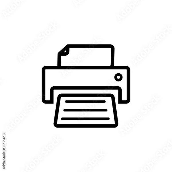Fototapeta printer icon vector design template