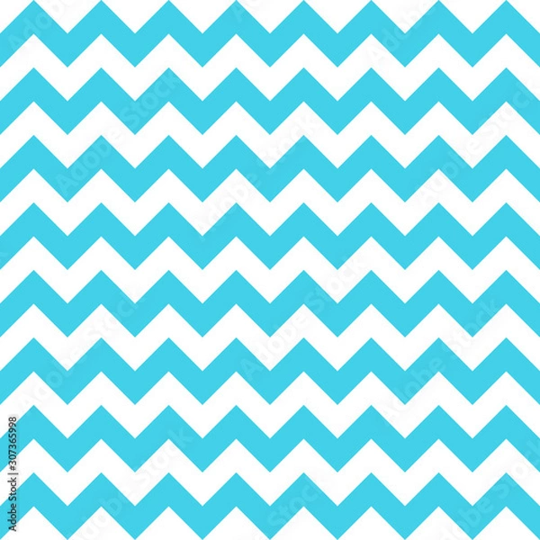 Fototapeta Abstract blue white geometric zigzag texture. Vector illustration.