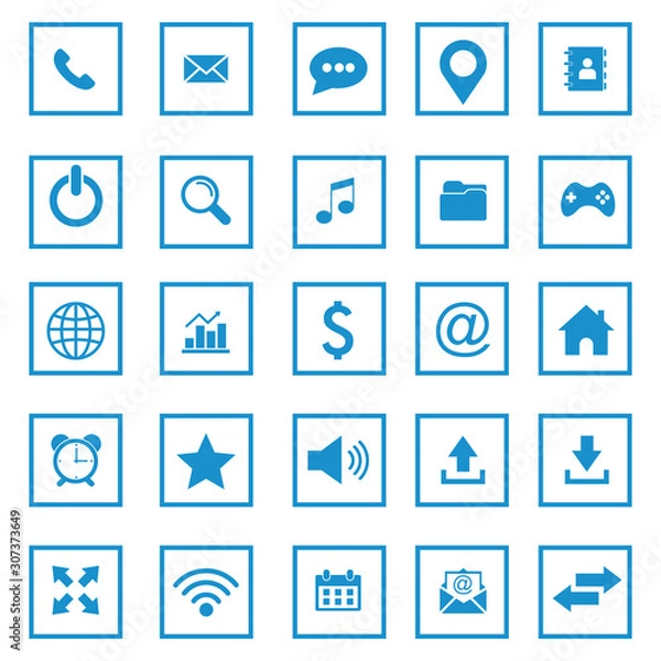 Fototapeta website icon set vector design symbol