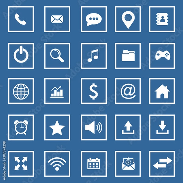Fototapeta website icon set vector design symbol