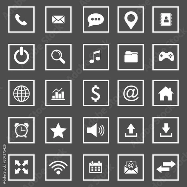 Fototapeta website icon set vector design symbol