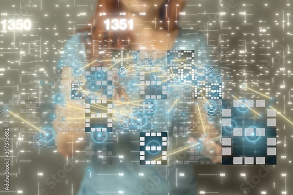 Fototapeta internet security and data protection concept