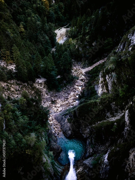 Obraz Drone Wasserfall