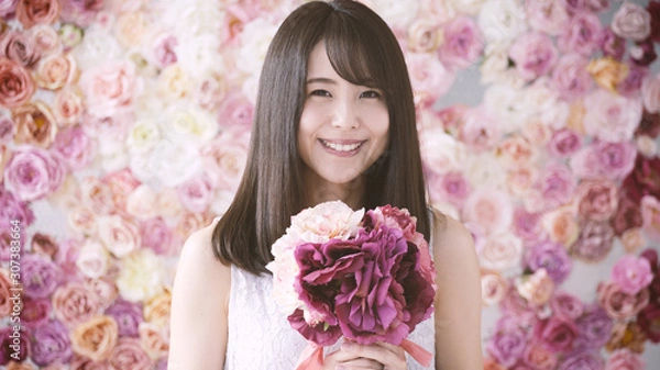 Fototapeta ビューティ　花の壁飾り