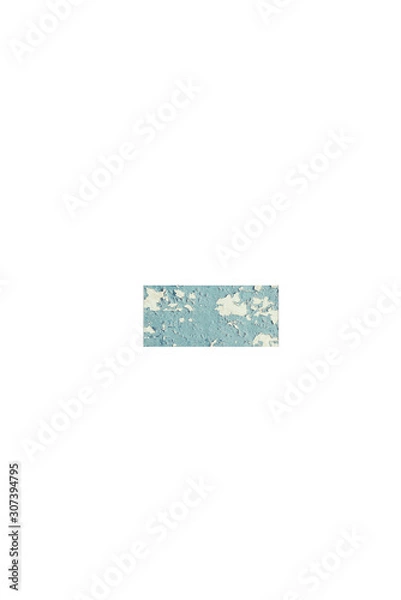 Fototapeta Minus symbol on textured background of blue color in rural style