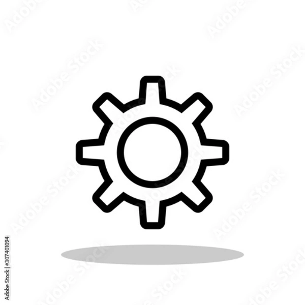 Obraz Setting icon in trendy flat style. Tools / Cog / Gear symbol for your web site design, logo, app, UI Vector EPS 10. - Vector