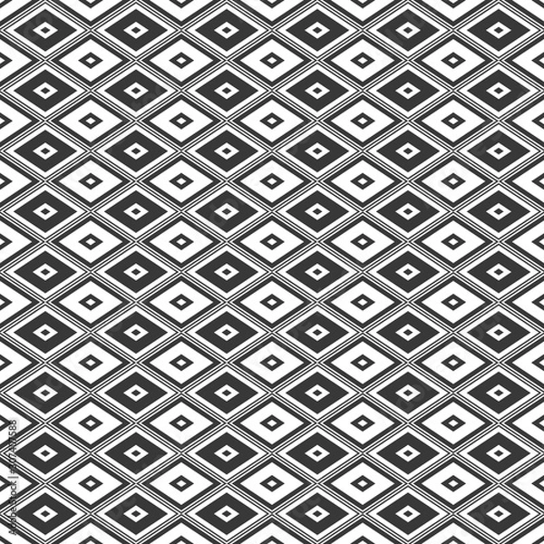 Fototapeta Seamless design texture. Black and white squares background template.