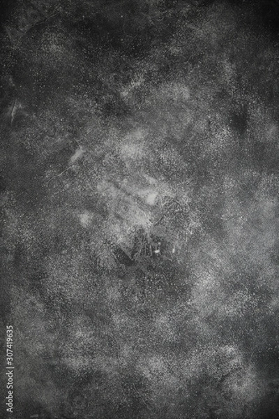 Fototapeta Dark moody black with grey concrete texture or background. With place for text and image