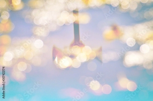 Obraz hearts on blue background