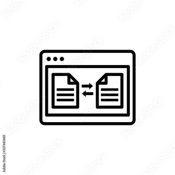 Fototapeta Media Player Vector illustration. Seo & Web design element Line Icon.