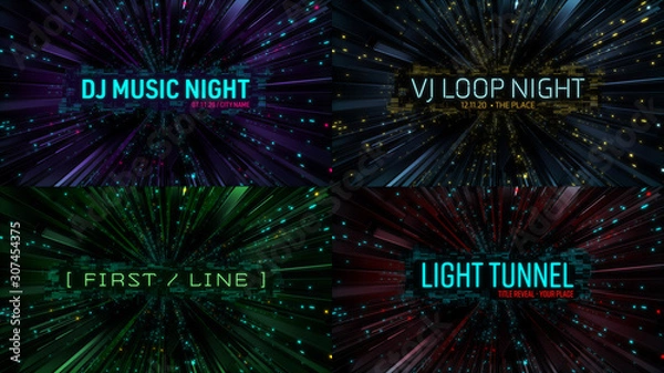 Obraz Light Tunnel Trip Title Reveal