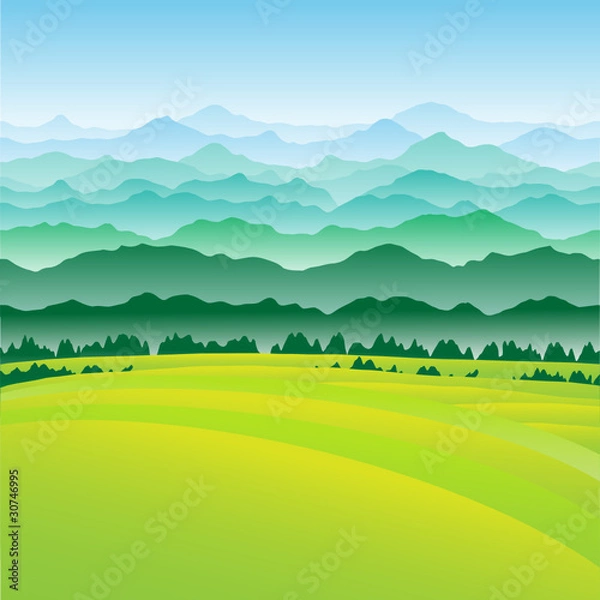 Fototapeta Green field