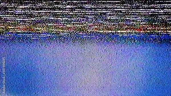 Fototapeta TV Static Noise Glitch Effect