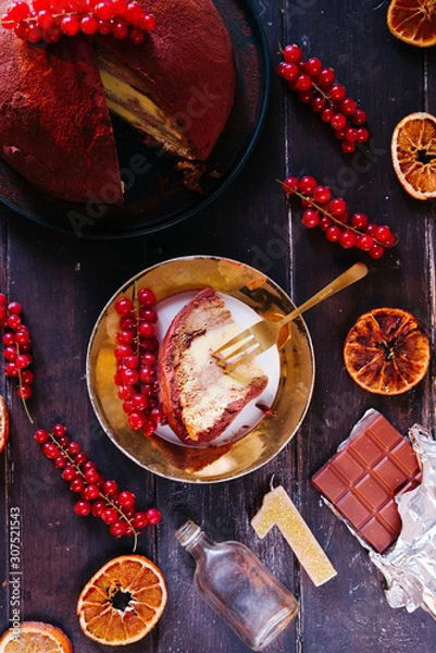 Obraz Italian zuccotto cake