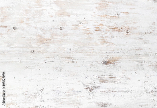 Obraz Rustic White Painted Wood Texture Background