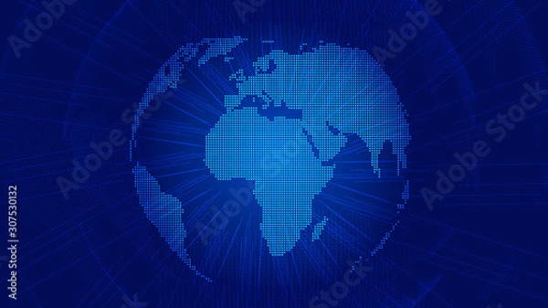 Fototapeta Earth technology creative background.