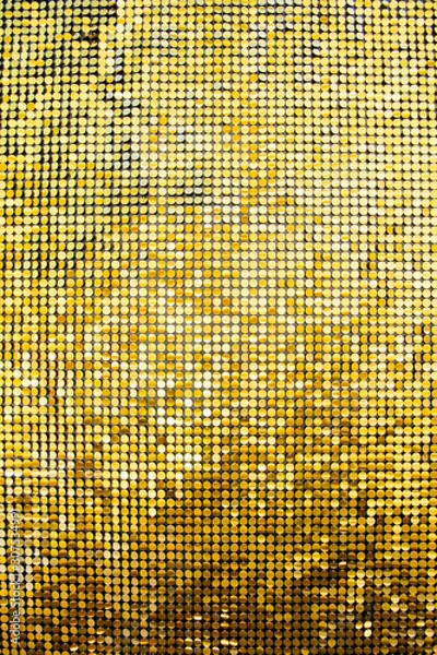 Obraz Sequins reflective background. golden Sequins, Sparkling,
