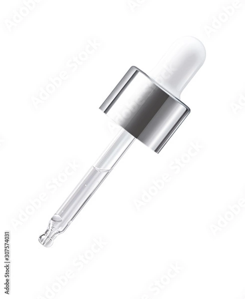 Obraz Dropper of essential oil, cosmetic pipette with essensial