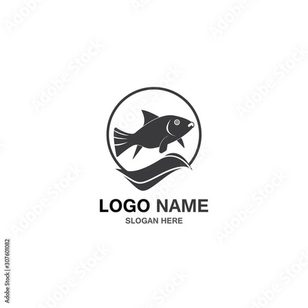 Obraz Fish logo vector illustration template
