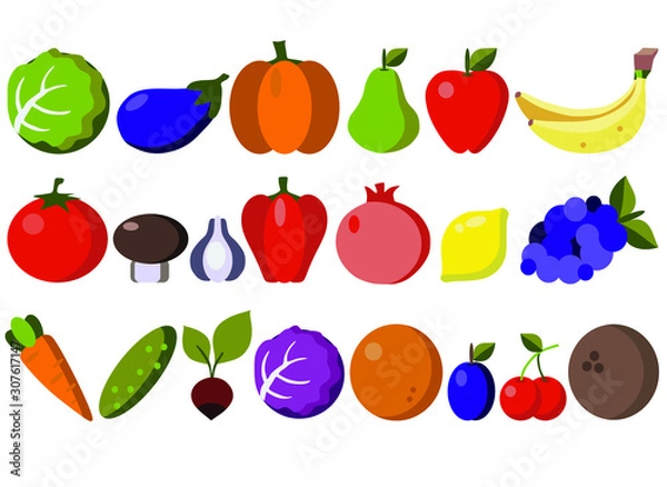 Fototapeta cartoons primitive vegetables