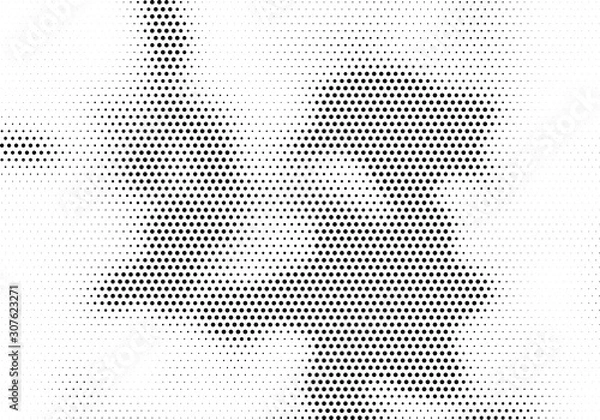 Fototapeta Abstract halftone dotted background. Futuristic grunge pattern, dot and circles.  Vector modern optical pop art texture for posters, sites, business cards, cover, postcards, labels, stickers layout.