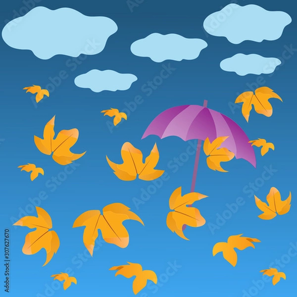 Fototapeta Autumn background in soft warm tone