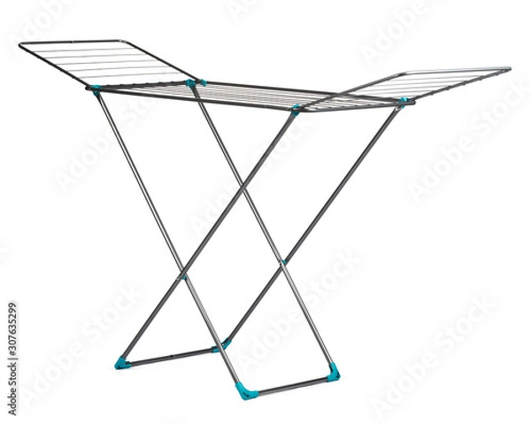 Obraz Metal Clothes Dryer isolated on white background