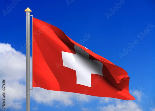 Fototapeta switzerland flag (include clipping path)
