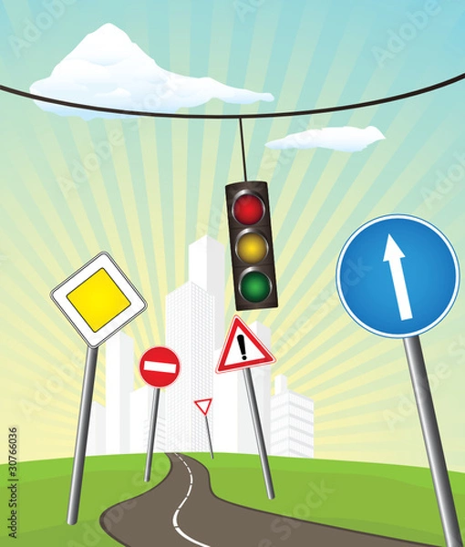 Obraz The road into town