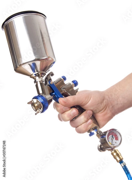 Obraz Hand and spray gun at work