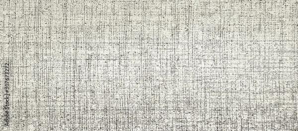 Fototapeta Gray linen texture.Fabric background.Long wide format.
