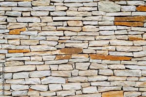 Fototapeta Yellow stone fense