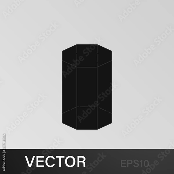 Fototapeta octagonal prism icon. Elements of Geometric figure icon for concept and web apps. Illustration icon for website design and development, app development