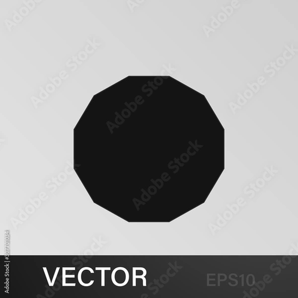 Obraz dodecagon icon. Elements of Geometric figure icon for concept and web apps. Illustration icon for website design and development, app development