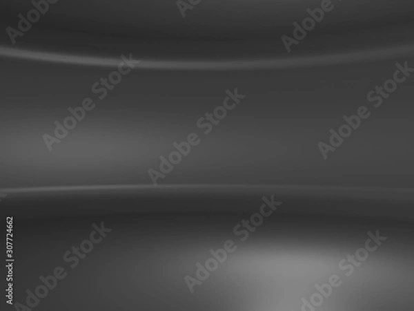 Fototapeta Abstract dark round interior 3d